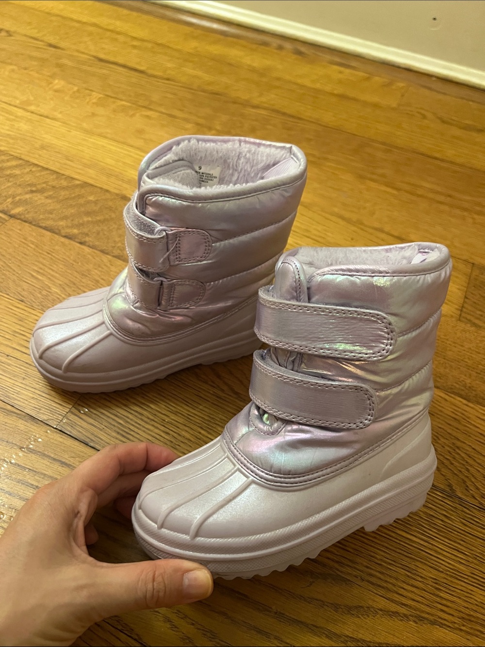 Children’s Place - Iridescent Light Pink/Purple Kids Snow boots